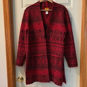 Ruby Rd Red and Black Patterned Women's Sweater